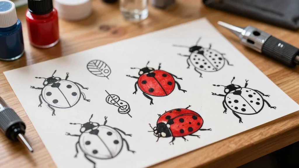 8 Ladybug Tattoo Stencil Ideas For Clean Precise Designs