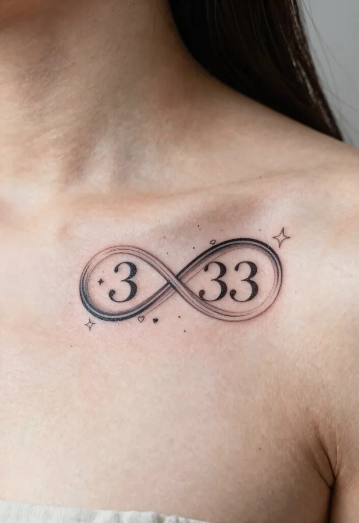10 333 Angel Number Tattoo Ideas With Spiritual Meaning 27 10 333 Angel Number Tattoo Ideas With Spiritual Meaning 7. Infinity Symbol 0