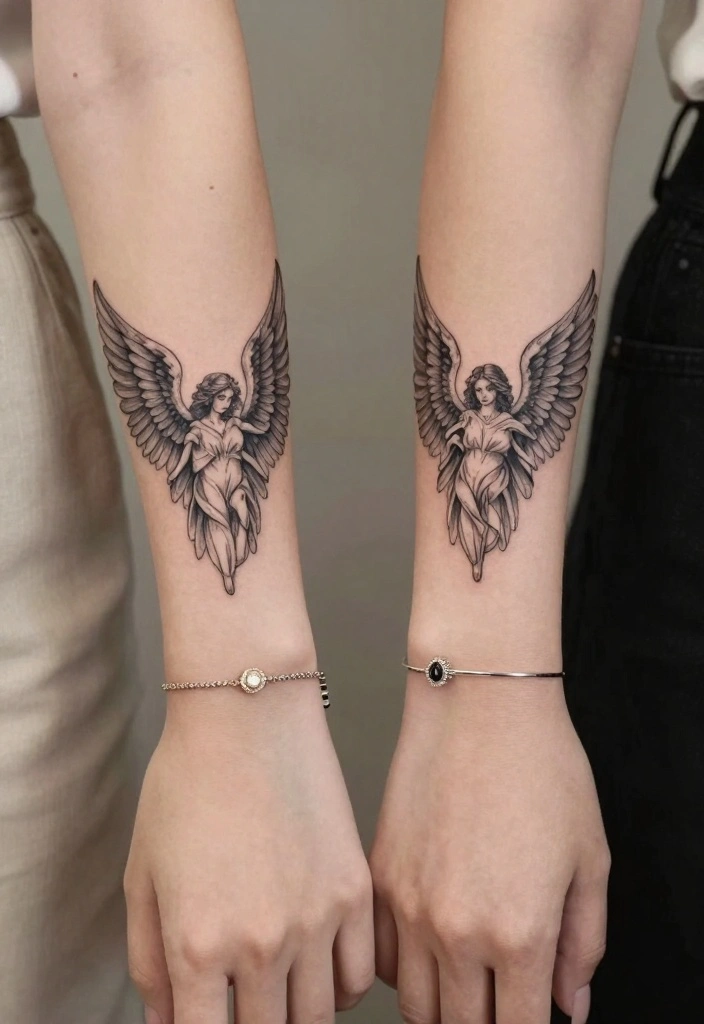 10 Angel Wing Wrist Tattoo Ideas Delicate and Meaningful 10. Matching Wing Tattoos 0