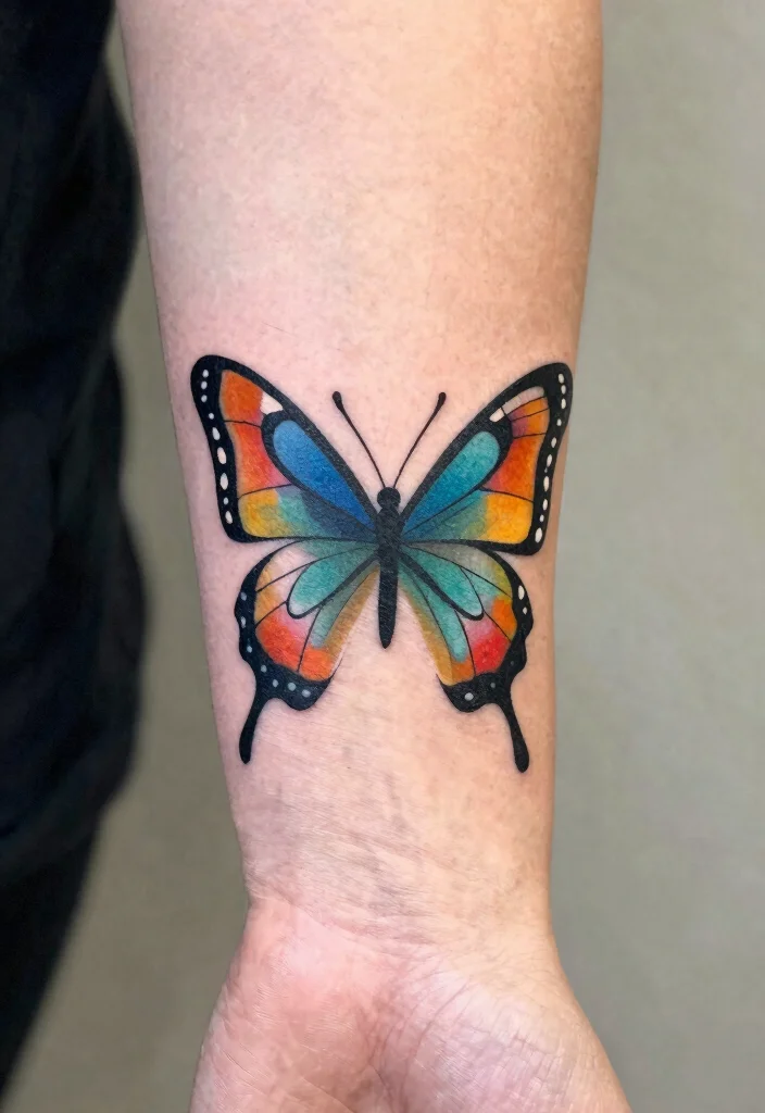 10 Butterfly Wrist Tattoo Ideas Small and Graceful 10. Abstract Butterfly 0