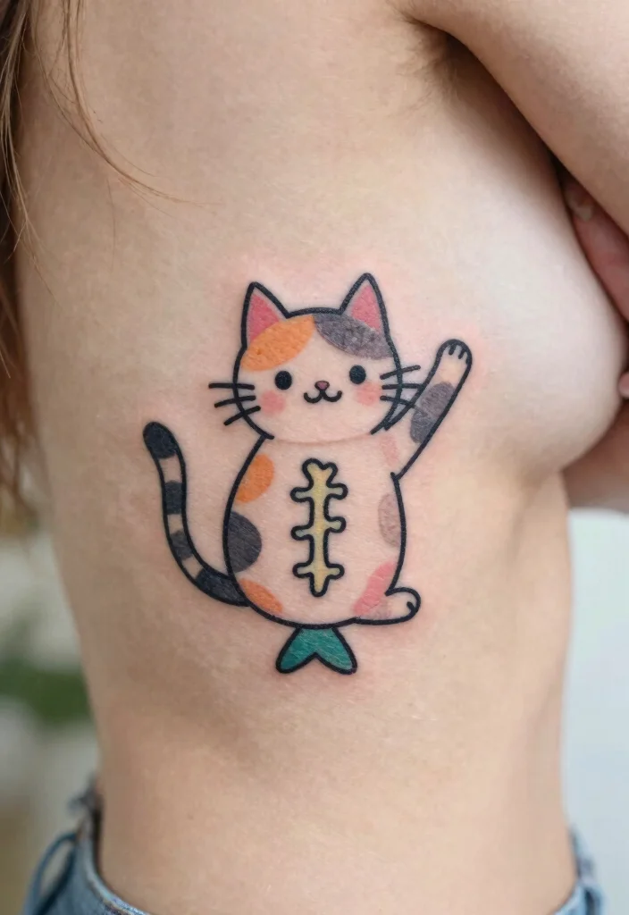 10 Minimal Cat Tattoo Ideas Clean and Subtle 14 10 Minimal Cat Tattoo Ideas Clean and Subtle 4. Cat With a Fishbone 0