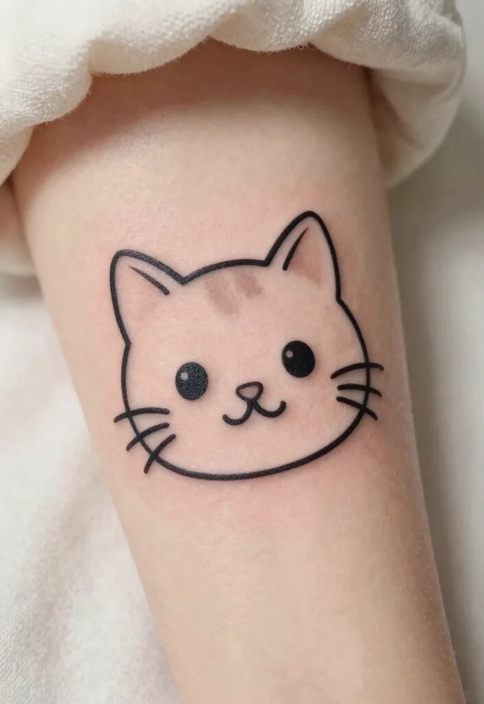 10 Minimalist Cat Tattoo Ideas Simple Line Art 4. Playful Line Art 0