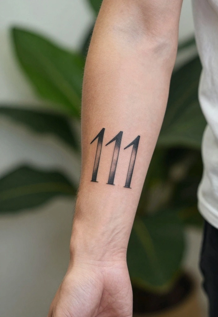 12 Angel Number Tattoo Ideas for Men Spiritual and Clean 1. The Power of 111 Manifestation and New Beginnings 0