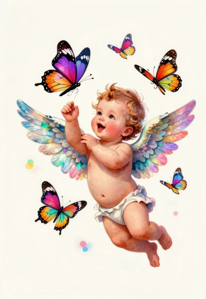 12 Baby Angel Tattoo Design Ideas: Soft and Innocent 51 12 Baby Angel Tattoo Design Ideas Soft and Innocent 11. Playful Baby Angel with Butterflies 0