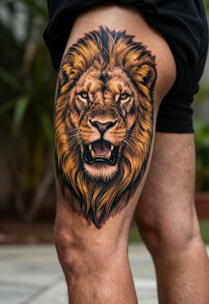 12 Back Leg Tattoo Ideas for Men: Strong and Unique 27 12 Back Leg Tattoo Ideas for Men Strong and Unique 7. Animal Portraits 0