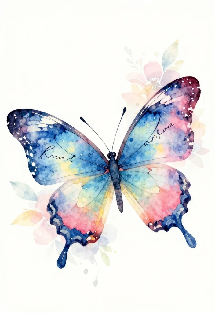 12 Butterfly With Name Tattoo Ideas Elegant and Personal 1. Watercolor Butterfly with Name 0