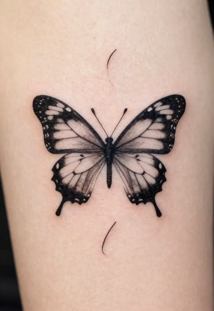 12 Butterfly With Name Tattoo Ideas Elegant and Personal 12. Butterfly with Quote 0