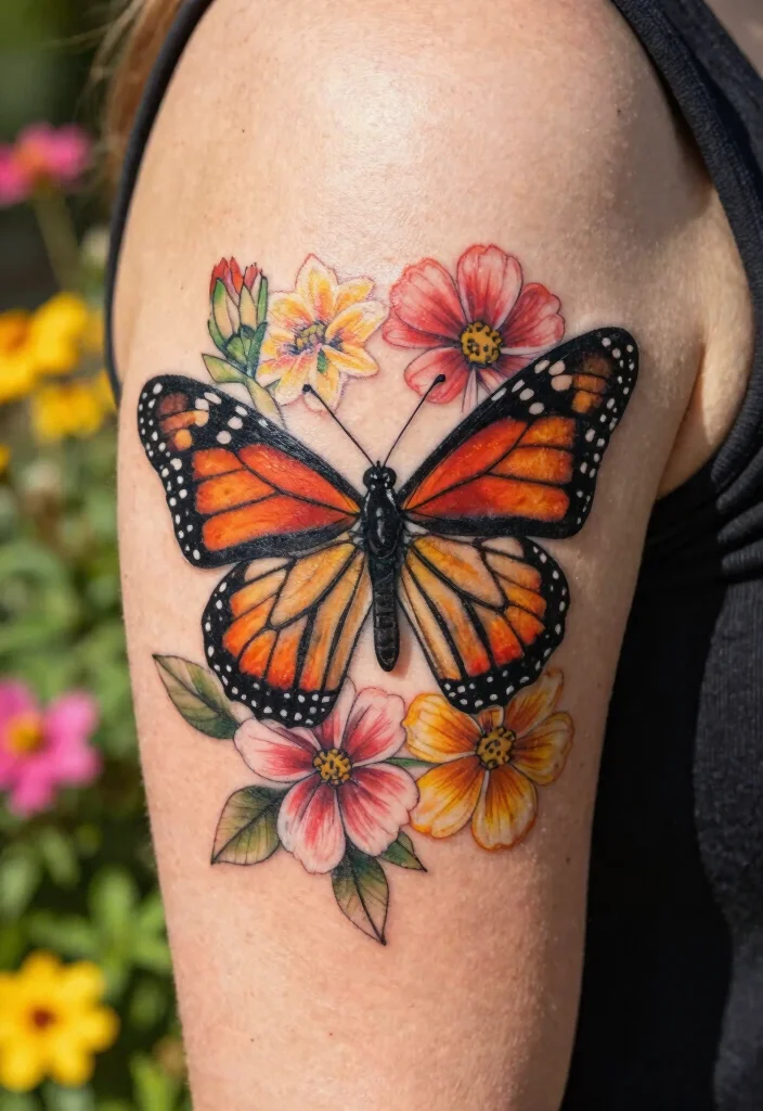 12 Butterfly and Moth Tattoo Ideas Embracing Balance and Duality 1. The Whimsical Monarch 0