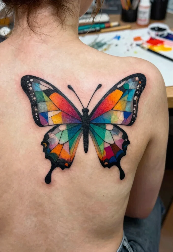 12 Butterfly and Moth Tattoo Ideas Embracing Balance and Duality 7. The Abstract Interpretation 0