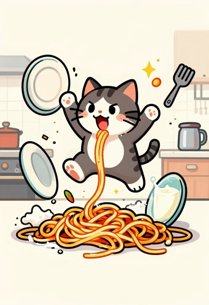 12 Funny Cat Tattoo Ideas: Playful and Creative 12 12 Funny Cat Tattoo Ideas Playful and Creative 2. Catastrophe in the Kitchen 0