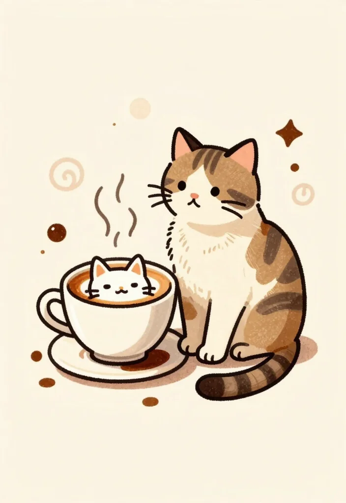 12 Funny Cat Tattoo Ideas: Playful and Creative 27 12 Funny Cat Tattoo Ideas Playful and Creative 7. Cat and Coffee Connoisseur 0