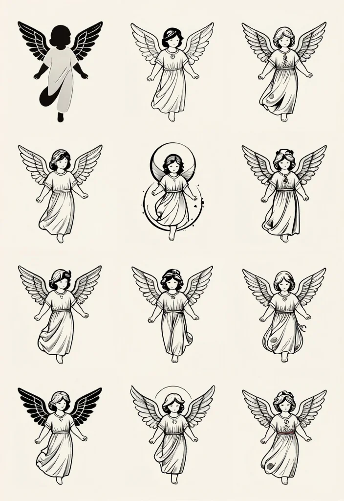 12 Guardian Angel Tattoo Stencil Ideas Clean and Detailed Conclusion 0