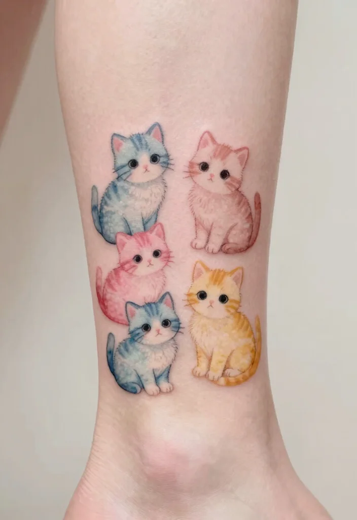 12 Japanese Cat Tattoo Ideas Traditional and Lucky 7. The Playful Kittens 0