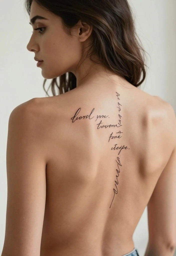 12 Top Back Tattoo Ideas for Women Clean and Stylish 3. Inspirational Quotes 0