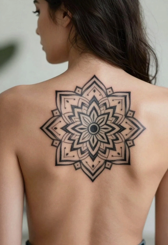 12 Top Back Tattoo Ideas for Women Clean and Stylish 8. Minimalist Mandalas 0