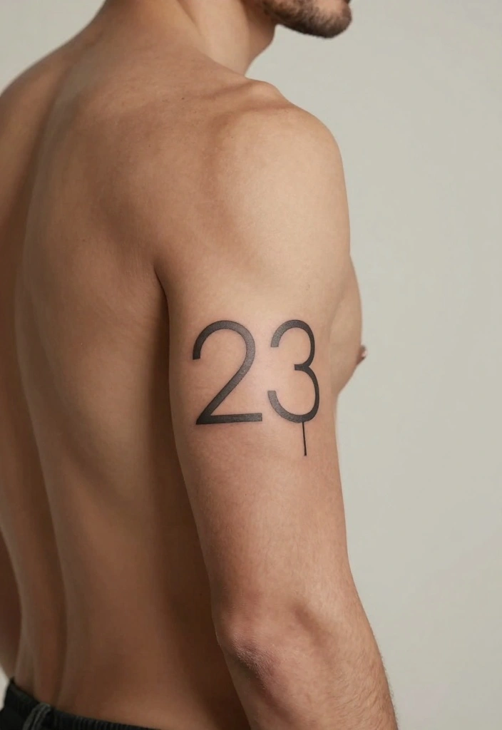 14 Back of Arm Tattoo Ideas for Men: Clean and Masculine 7 14 Back of Arm Tattoo Ideas for Men Clean and Masculine 7. Numeric Tattoos 0