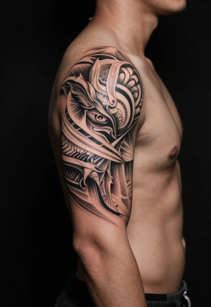 14 Back of Arm Tattoo Ideas for Men: Clean and Masculine 29 14 Back of Arm Tattoo Ideas for Men Clean and Masculine 9. Negative Space Tattoos 0