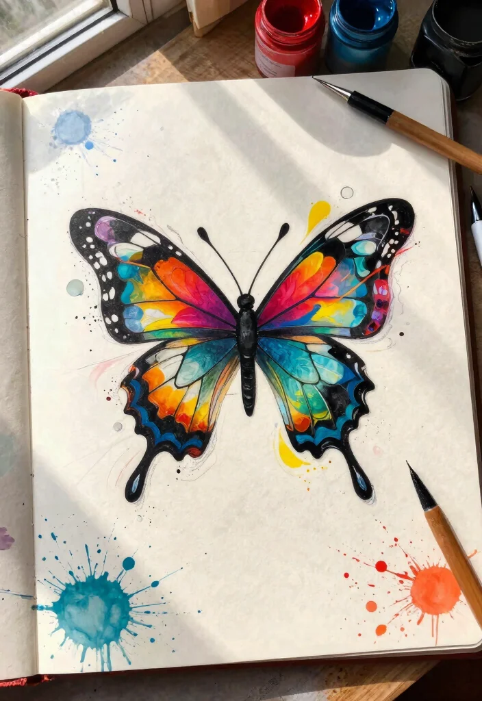 14 Butterfly Tattoo Drawing Ideas Artistic Inspiration 6. Abstract Butterfly Art 0