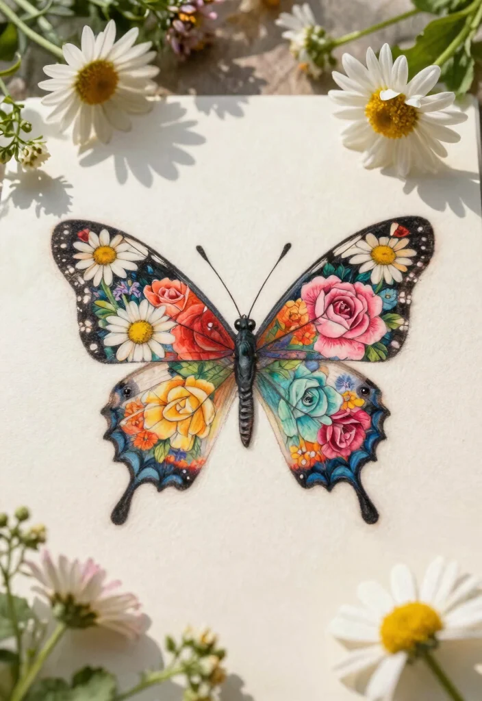 14 Butterfly Tattoo Drawing Ideas Artistic Inspiration 7. Floral Butterfly Tattoos 0