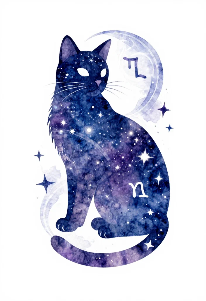 14 Demon Cat Tattoo Ideas Dark and Mythical 4. Celestial Feline 0