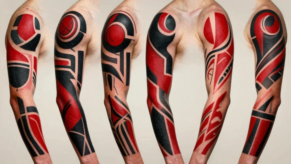 14 Red and Black Arm Tattoo Ideas: Bold Contrast