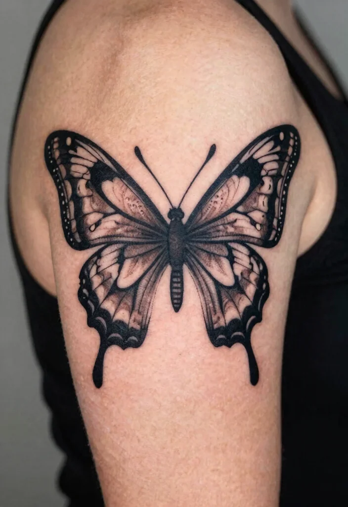 14 Simple Butterfly Tattoo Design Ideas Clean and Cute 62 14 Simple Butterfly Tattoo Design Ideas Clean and Cute 12. Butterfly with Tribal Elements 0