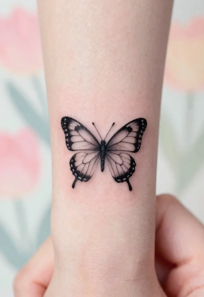 14 Simple Butterfly Tattoo Design Ideas Clean and Cute 2 14 Simple Butterfly Tattoo Design Ideas Clean and Cute 2. Tiny Butterfly on the Finger 0