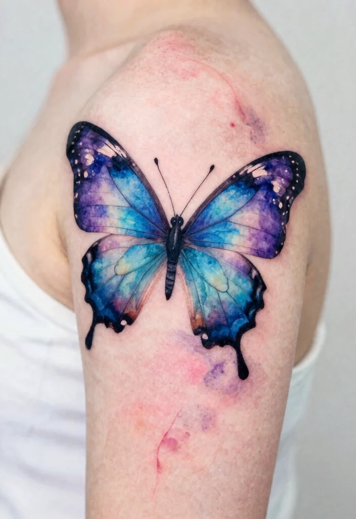 14 Simple Butterfly Tattoo Design Ideas Clean and Cute 3 14 Simple Butterfly Tattoo Design Ideas Clean and Cute 3. Watercolor Butterfly 0