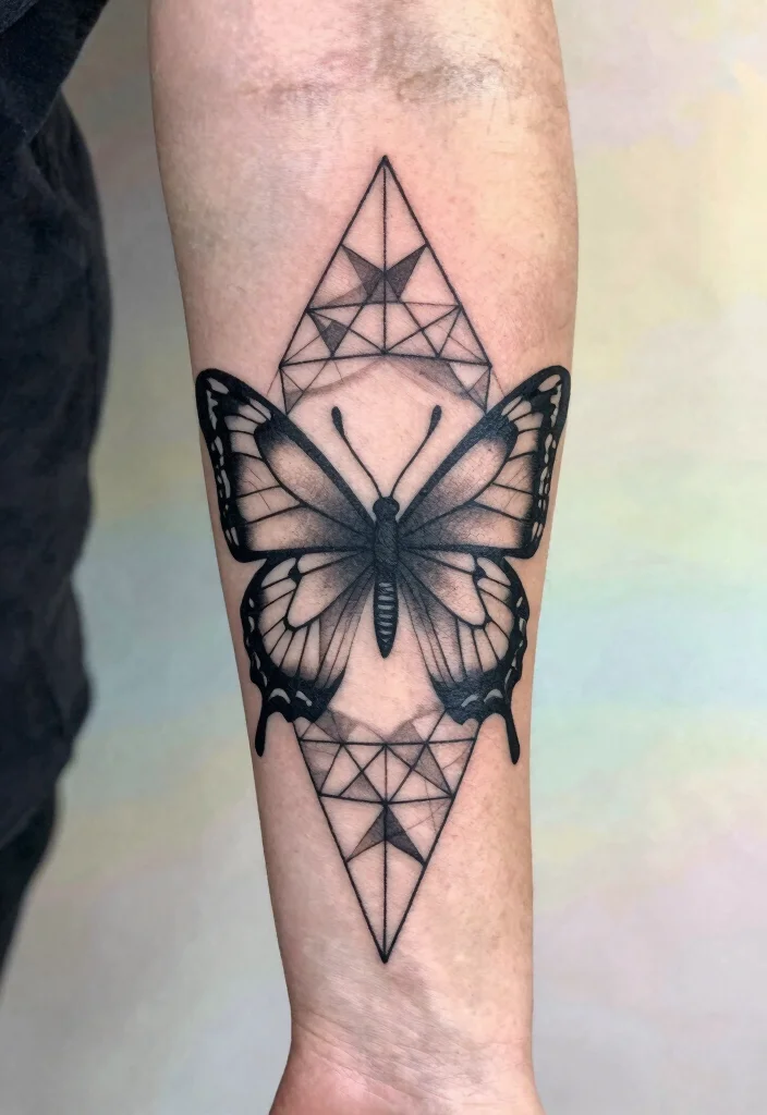 14 Simple Butterfly Tattoo Design Ideas Clean and Cute 14 14 Simple Butterfly Tattoo Design Ideas Clean and Cute 4. Geometric Butterfly 0