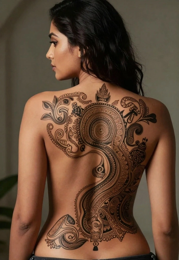 14 Back Tattoo Ideas for Black Women: Bold and Artistic 14. Cultural Heritage Tattoos