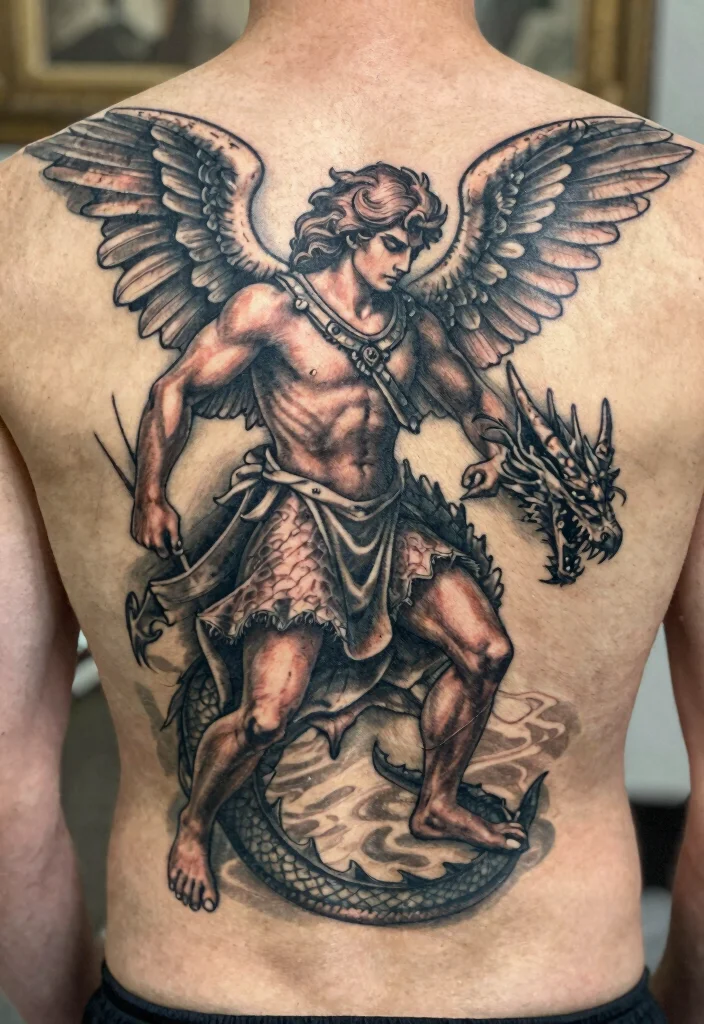 16 Archangel Michael Tattoo Ideas Powerful and Protective 13. Strength in Adversity 0