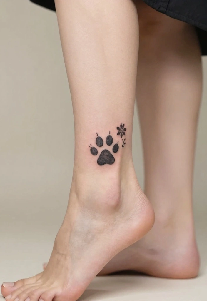 16 Female Cat Tattoo Ideas Cute Meaningful and Artistic 5. Cat Paw Prints 0