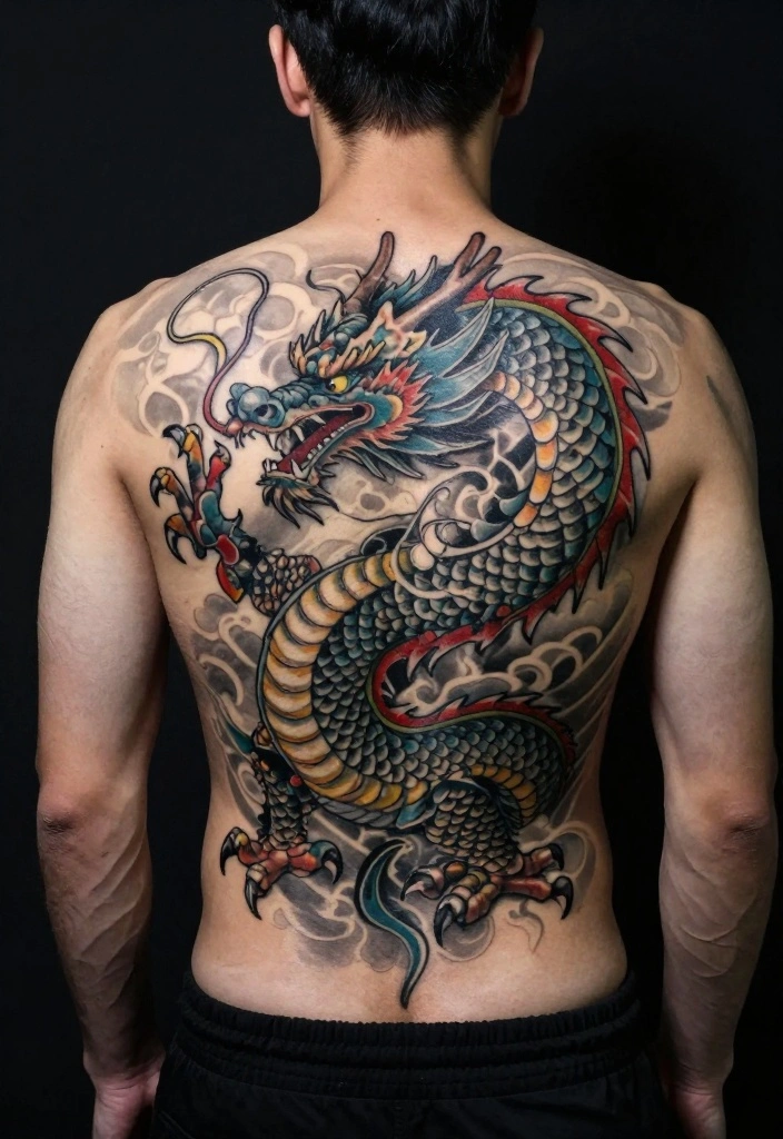 16 Tattoo Design Ideas for Men Detailed and Bold 6. Detailed Dragon Design 0