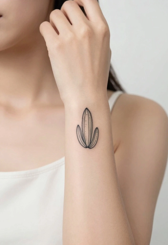 16 Tattoo Ideas for Women Feminine and Trendy Minimalist Floral Tattoos for Womens Arms 5. Simple Succulent 0