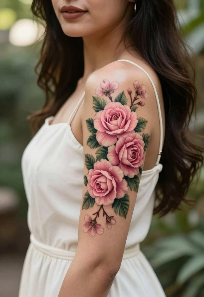 18 Arm Tattoo Ideas for Women Elegant and Expressive 2. Elegant Floral Arm Tattoos 0
