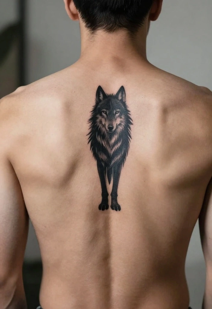 18 Back Tattoo Ideas for Men Bold and Masculine Minimalist Designs 3. Minimalist Animal Silhouettes 0