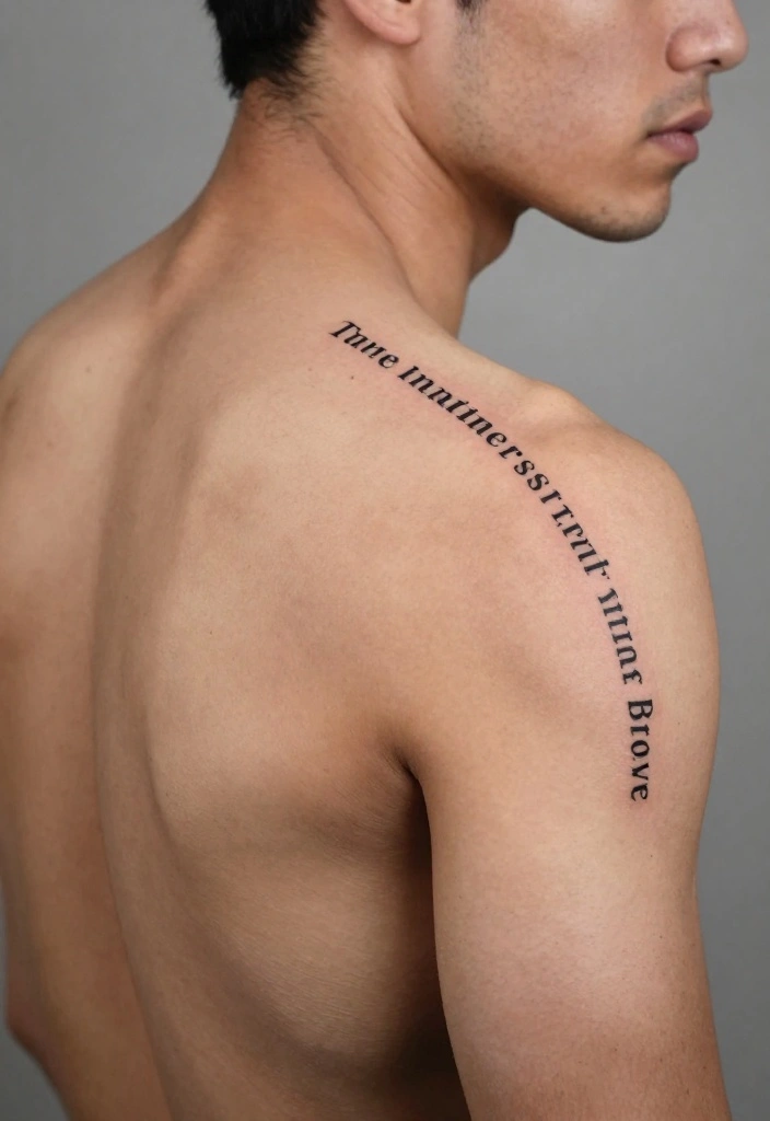 18 Back Tattoo Ideas for Men Bold and Masculine Minimalist Designs 4. Quote Tattoos 0