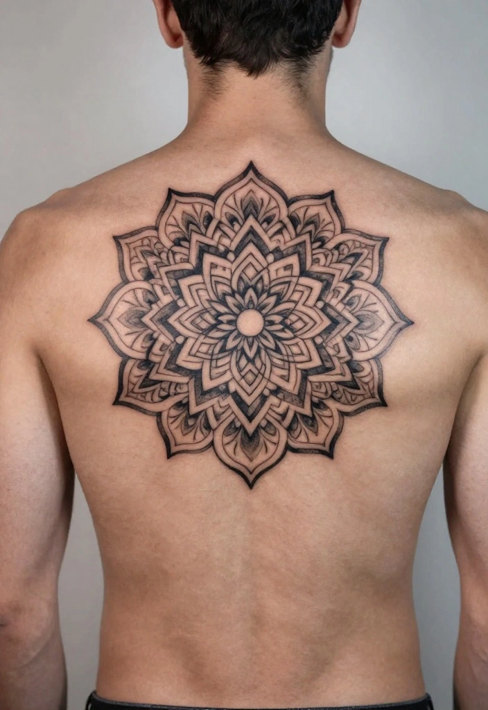 18 Back Tattoo Ideas for Men Bold and Masculine Minimalist Designs 6. Mandala Designs 0