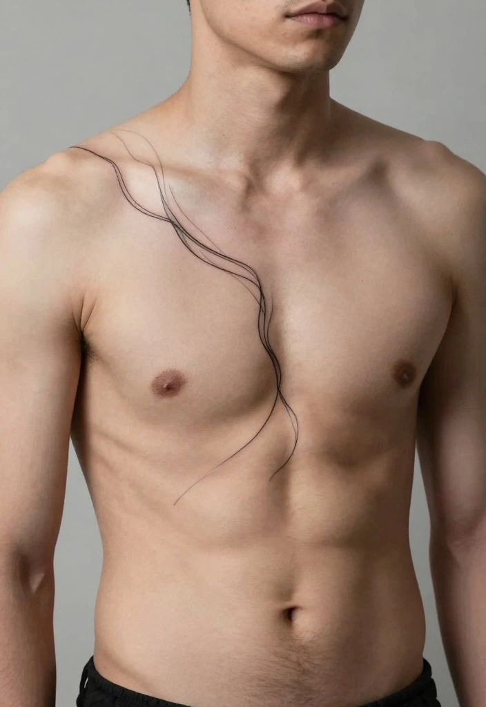 18 Back Tattoo Ideas for Men Bold and Masculine Minimalist Designs 9. Line Art Tattoos 0