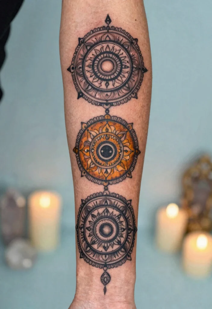18 Half Arm Sleeve Tattoo Ideas Balanced and Stylish 55 18 Half Arm Sleeve Tattoo Ideas Balanced and Stylish 15. Spiritual Symbols 0