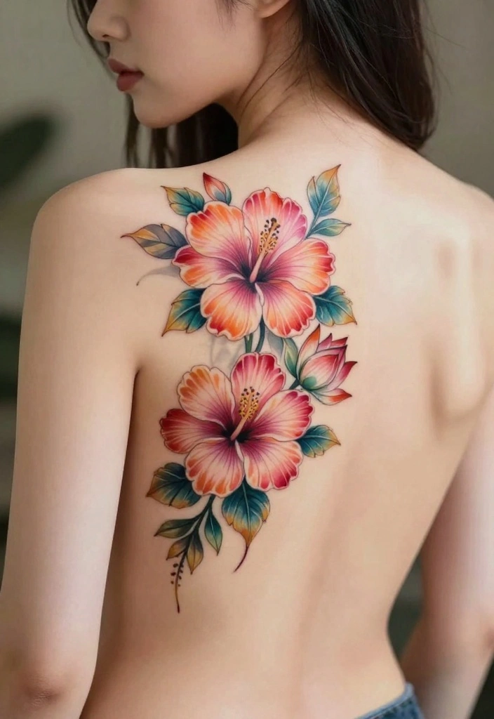14 Back Tattoo Ideas for Black Women: Bold and Artistic 3. Floral Elegance