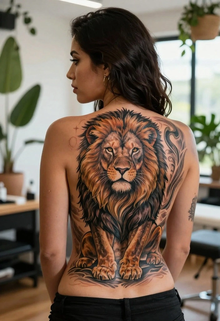 9 Angelina Jolie Back Tattoo Inspired Design Ideas 6. The Symbolic Animals 0
