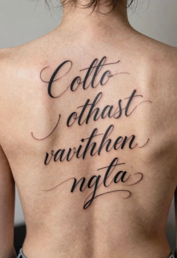 9 Billie Eilish Back Tattoo Inspired Design Ideas 7. Meaningful Quotes 0