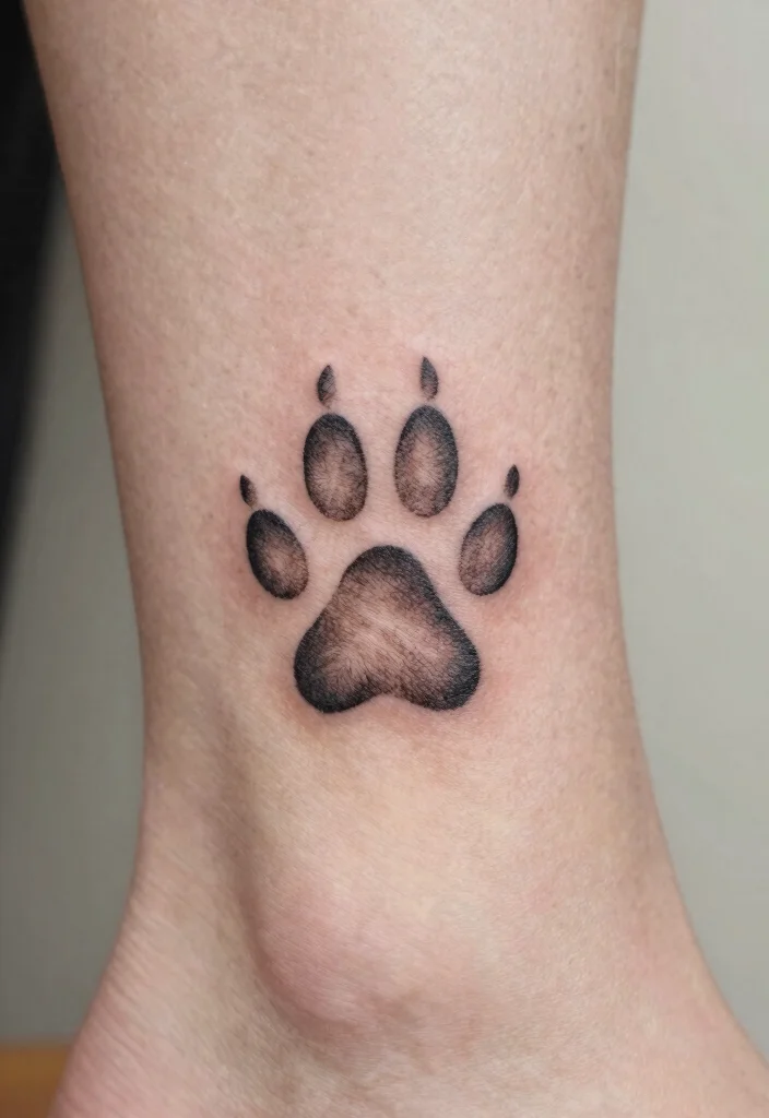 9 Mini Cat Tattoo Ideas Cute and Compact 4. Cat Paw Print 0