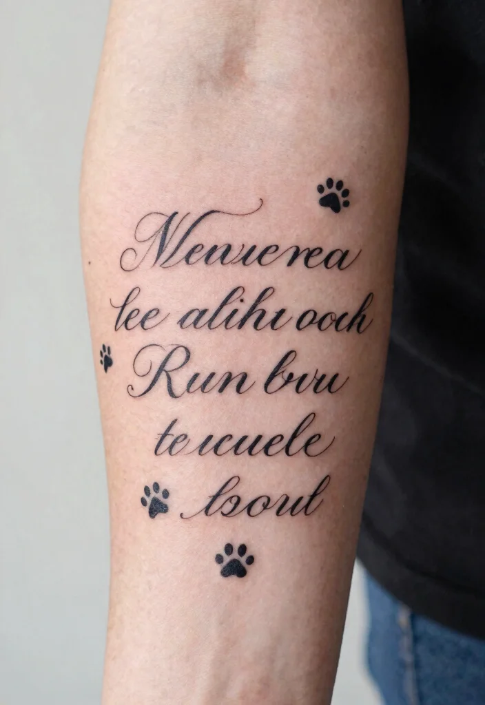 9 Mini Cat Tattoo Ideas Cute and Compact 9. Cat Quote 0